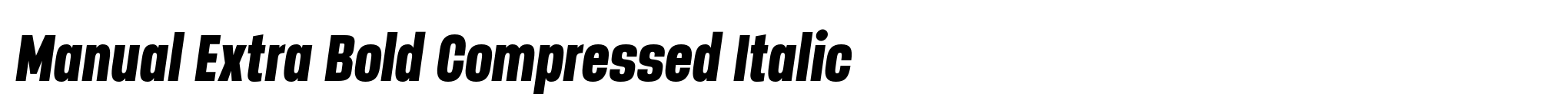 Manual Extra Bold Compressed Italic image